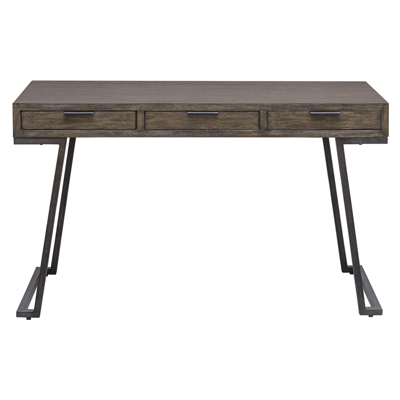 Uttermost Comrade Contemporary Wood and Metal Desk in Woodtone Gray