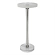 Uttermost Pria Contemporary Crystal and Metal Drink Table in Silver