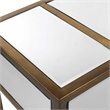 Uttermost Reflect Transitional Metal Glass and MDF Console Table in Gold