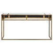 Uttermost Reflect Transitional Metal Glass and MDF Console Table in Gold