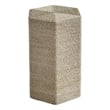 Uttermost Sea Farmhouse Wood and Seagrass Braid Accent Table in Brown