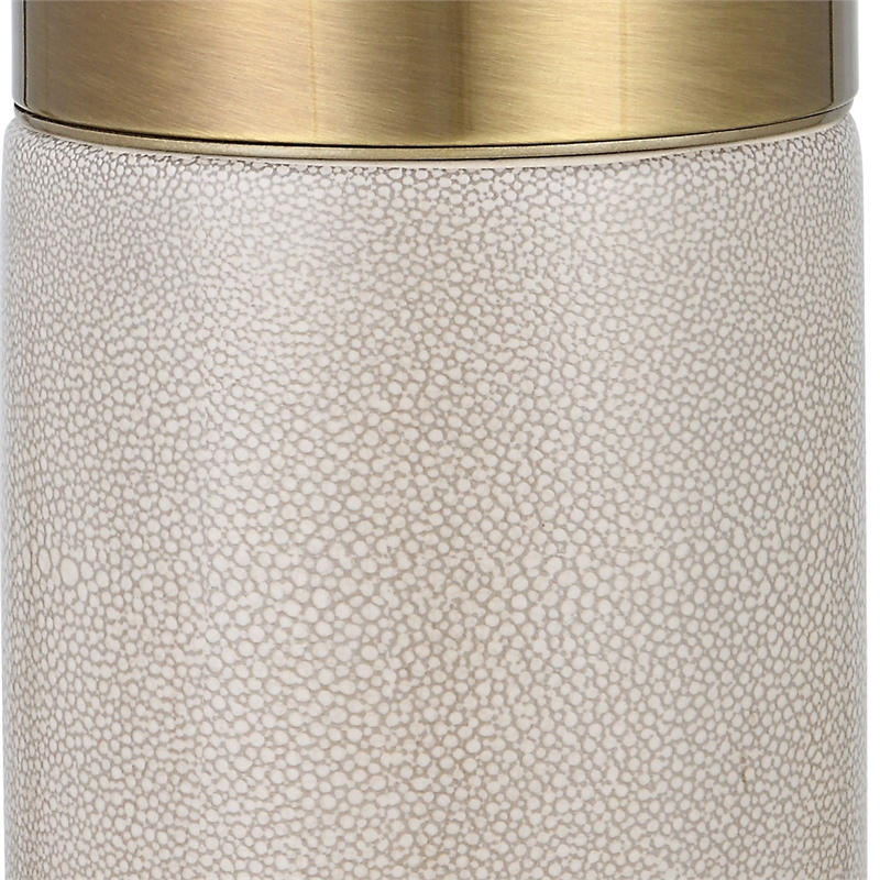 Uttermost Adelia Contemporary Metal Ceramic Fabric Table Lamp in Brass/Gold