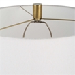 Uttermost Adelia Contemporary Metal Ceramic Fabric Table Lamp in Brass/Gold