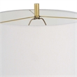 Uttermost Guard Transitional Metal Marble and Fabric Floor Lamp in Brass/Gold