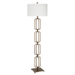 Uttermost Link Transitional Metal and Fabric Floor Lamp in Brass/Gold