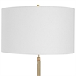Uttermost Prominence Contemporary Metal and Fabric Floor Lamp in Brass/Gold