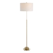 Uttermost Prominence Contemporary Metal and Fabric Floor Lamp in Brass/Gold