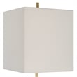 Uttermost Escort Contemporary Metal Marble and Fabric Buffet Lamp in Brass/Gold