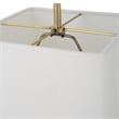 Uttermost Escort Contemporary Metal Marble and Fabric Buffet Lamp in Brass/Gold