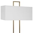 Uttermost Column Metal Steel and Marble Table Lamp in Brass/Gold/White