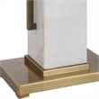 Uttermost Column Metal Steel and Marble Table Lamp in Brass/Gold/White