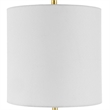 Uttermost Turret Transitional Marble Metal and Fabric Buffet Lamp in Brass/Gold