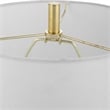 Uttermost Turret Transitional Marble Metal and Fabric Buffet Lamp in Brass/Gold