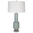Uttermost Imperia Contemporary Crystal Glass Iron Fabric Table Lamp in Blue/Gray