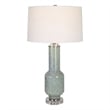 Uttermost Imperia Contemporary Crystal Glass Iron Fabric Table Lamp in Blue/Gray