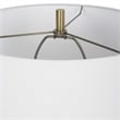 Uttermost Kavos Contemporary Ceramic Iron Fabric Geometric Table Lamp in Blue