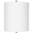 Uttermost Exposition Metal Marble Crystal and Fabric Buffet Lamp in Nickel