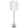 Uttermost Exposition Metal Marble Crystal and Fabric Buffet Lamp in Nickel