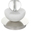 Uttermost Exposition Metal Marble Crystal and Fabric Buffet Lamp in Nickel