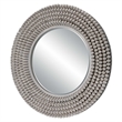 Uttermost Portside Round Farmhouse MDF and Fir Wood Mirror in Gray