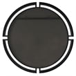 Uttermost Quadrant Round Contemporary MDF and Metal Mirror in Black