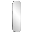 Uttermost Lennox Transitional Metal MDF and Glass Tall Mirror in Nickel/Silver