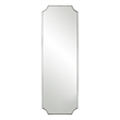 Uttermost Lennox Transitional Metal MDF and Glass Tall Mirror in Nickel/Silver
