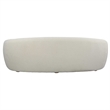 Uttermost Capra Contemporary Fabric and Wood Art Deco Sofa in White