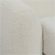 Uttermost Capra Contemporary Fabric and Wood Art Deco Sofa in White