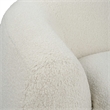 Uttermost Capra Contemporary Fabric and Wood Art Deco Swivel Chair in White