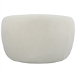 Uttermost Capra Contemporary Fabric and Wood Art Deco Swivel Chair in White