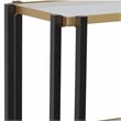 Uttermost Kentmore Contemporary Metal and Tempered Glass Etagere in Black/Gold