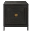 Uttermost Aiken Fir Wood and Steel Geometric Cabinet in Woodtone Brown