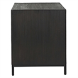 Uttermost Aiken Fir Wood and Steel Geometric Cabinet in Woodtone Brown