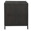 Uttermost Aiken Fir Wood and Steel Geometric Cabinet in Woodtone Brown