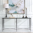 Uttermost Washington Tempered Glass and Metal Console Table in Black