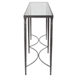Uttermost Washington Tempered Glass and Metal Console Table in Black
