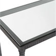Uttermost Washington Tempered Glass and Metal Console Table in Black