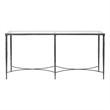 Uttermost Washington Tempered Glass and Metal Console Table in Black