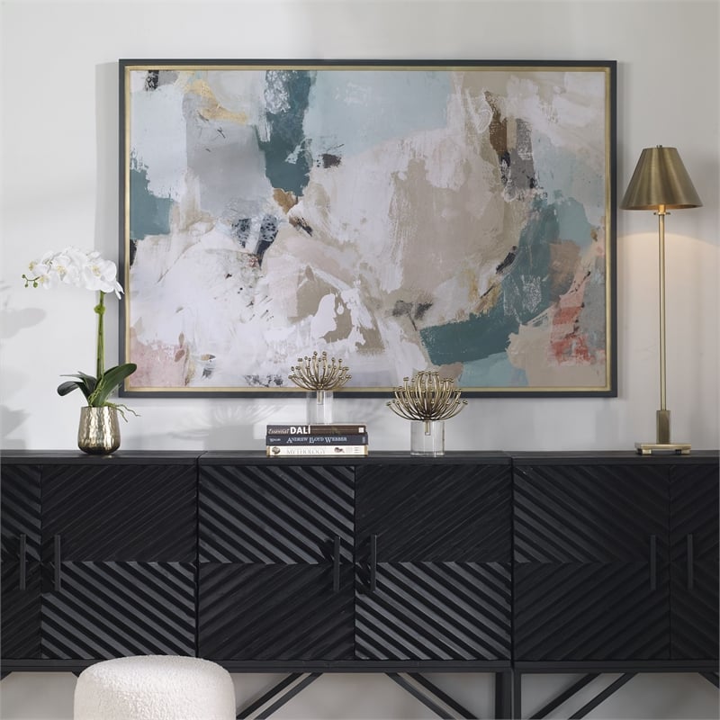 Uttermost Perfect Storm Pine Wood and Paper Print in Multi-Color