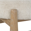 Uttermost Acrobat Wood and Fabric Small Bench in Off White/Oak