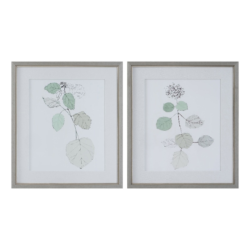 Uttermost Come What May Plastic & Paper Framed Prints in Brown/Green (Set of 2)