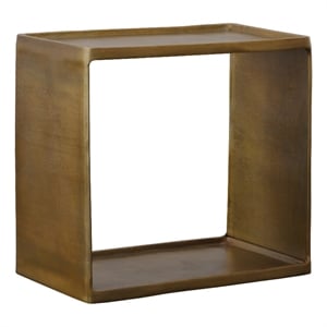 Uttermost Derwent Modern Aluminum Side Table in Antique Brass