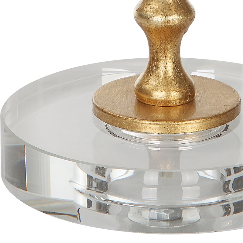 Uttermost 1-Light Coastal Metal Table Lamp in Gold/White (Set of 2)