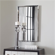 Uttermost Simple Design Contemporary Stainless Steel Mirror in Gray