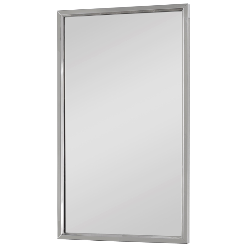 Uttermost Simple Design Contemporary Stainless Steel Mirror in Gray