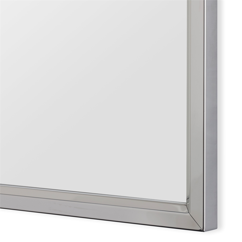 Uttermost Simple Design Contemporary Stainless Steel Mirror in Gray