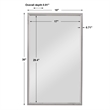 Uttermost Simple Design Contemporary Stainless Steel Mirror in Gray