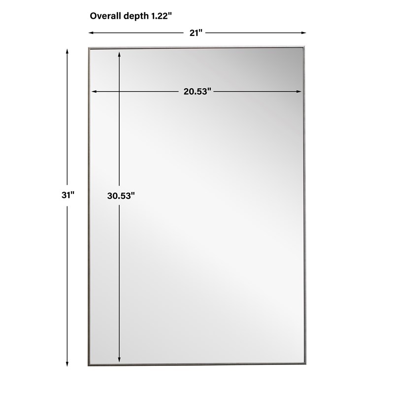 Uttermost Contemporary Polystyrene Plastic and MDF Mirror in Silver