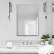 Uttermost Contemporary Polystyrene Plastic and MDF Mirror in Silver